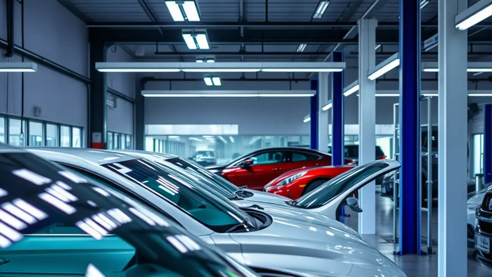 Auto glass repair workshop